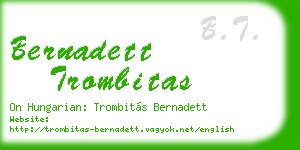 bernadett trombitas business card